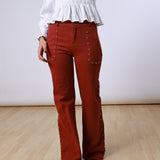 Cairo Dark Pink Studded Pants