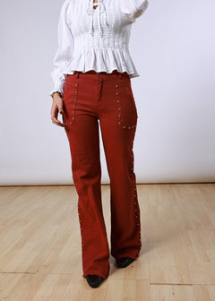 Cairo Dark Pink Studded Pants