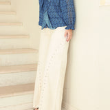 Pantalón Tachuelas Candy Blanco Floral