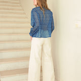 Pantalón Tachuelas Candy Blanco Floral