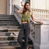 Vesper Grey Studded Pants