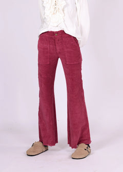 Dark Pink Lexa Corduroy Pants