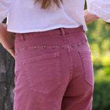 Vesper Purple Pink Studded Pants