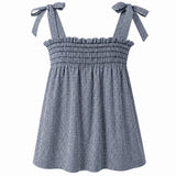 Top Brisa Vichy Azul Marino