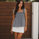 Top Brisa Vichy Negro