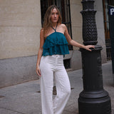 Top Livia Azul