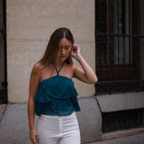 Top Livia Azul