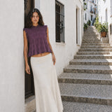 Top Ruffle Morado