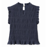 Top Ruffle Azul Marino
