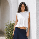 Top Ruffle Blanco