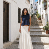 Top Ruffle Azul Marino
