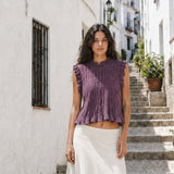 Top Ruffle Morado