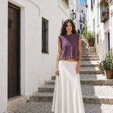 Top Ruffle Morado