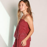 Top Greta Rosa Oscuro