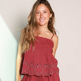 Top Greta Rosa Oscuro