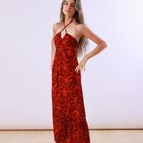 Vestido Denisa Rojo Oscuro