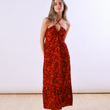 Vestido Denisa Rojo Oscuro