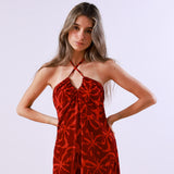 Vestido Denisa Rojo Oscuro