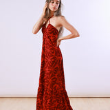 Vestido Denisa Rojo Oscuro