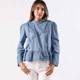 Blusa Alma Azul Aciano - MOCCACHICA