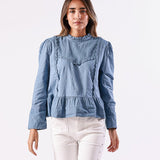 Blusa Alma Azul Aciano - MOCCACHICA