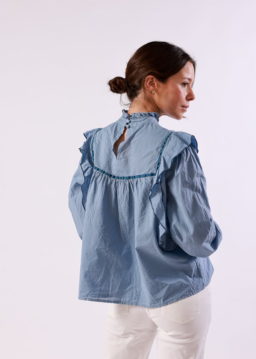 Blusa Candela Azul - MOCCACHICA