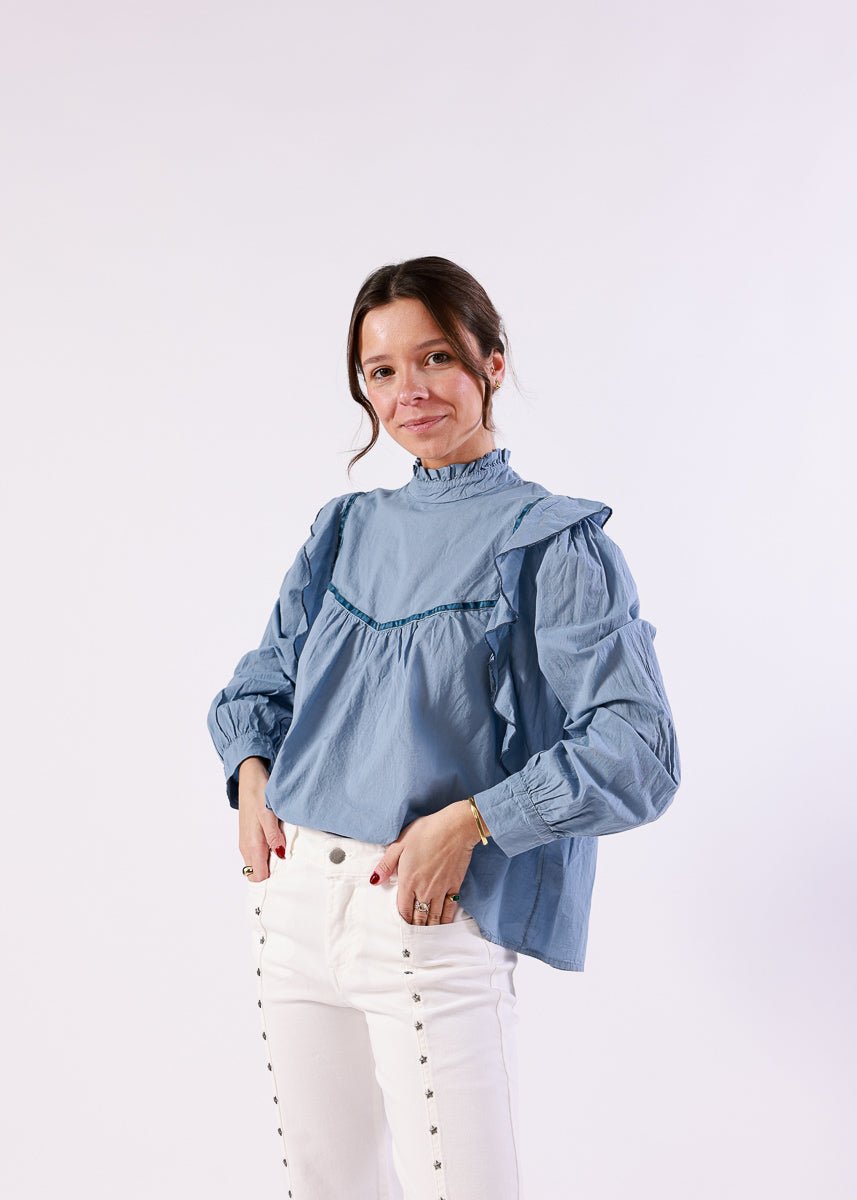 Blusa Candela Azul - MOCCACHICA
