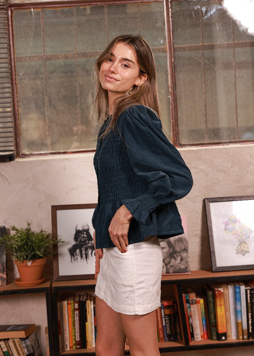 Blusa Jade Azul - MOCCACHICA