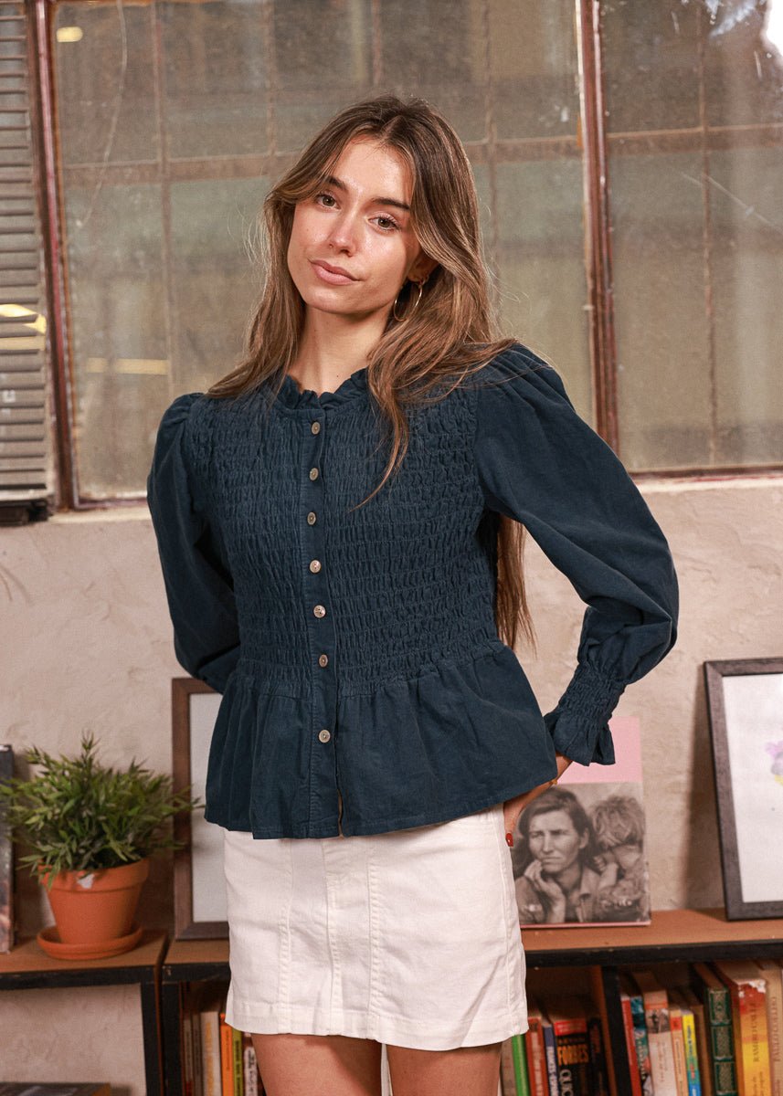 Blusa Jade Azul - MOCCACHICA