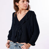 Blusa Kenna Azul Marino - MOCCACHICA