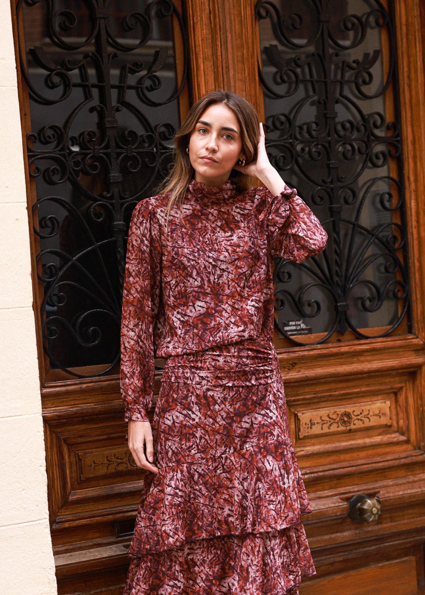 Blusa Rue Rosado Oscuro - MOCCACHICA