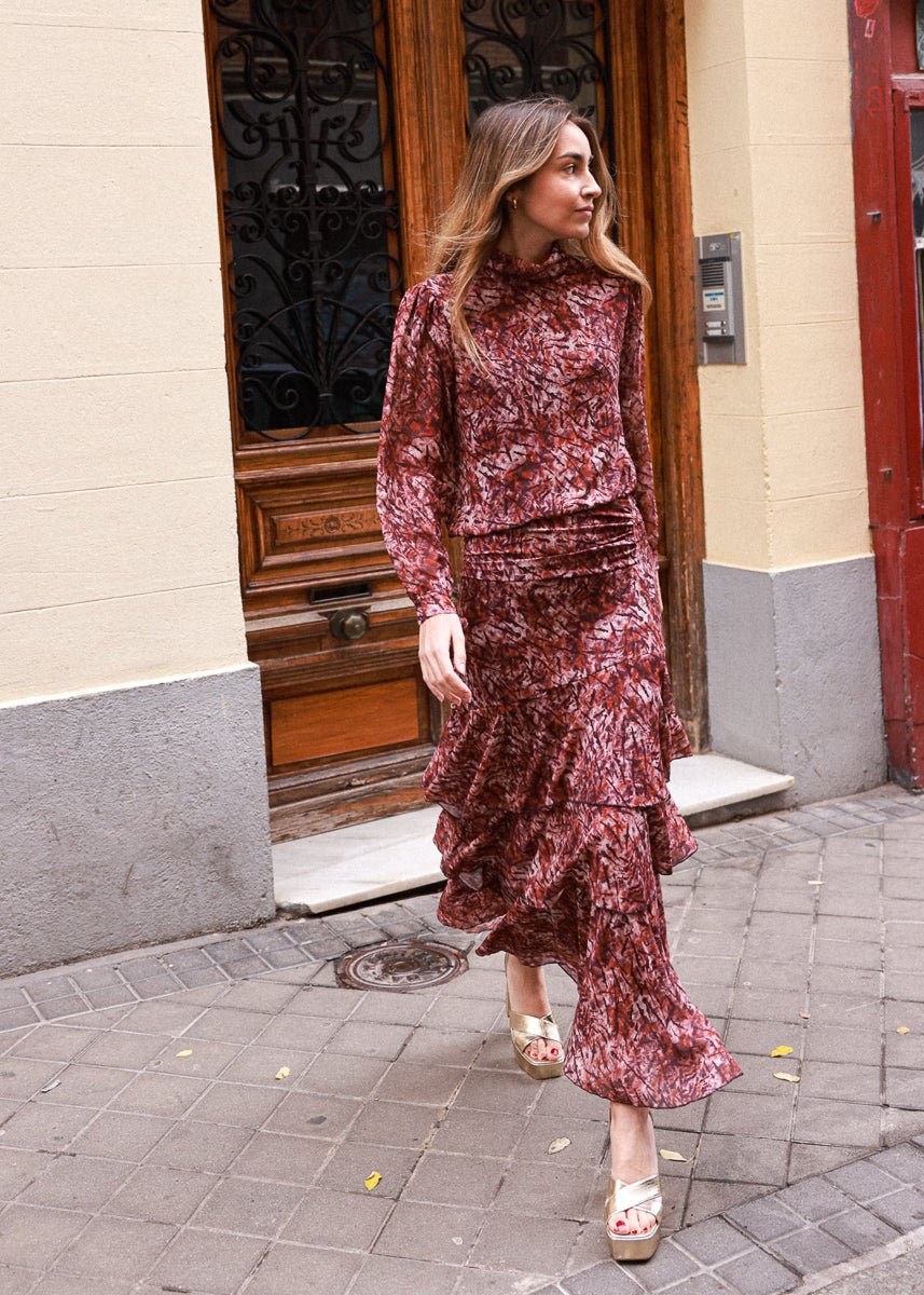 Blusa Rue Rosado Oscuro - MOCCACHICA