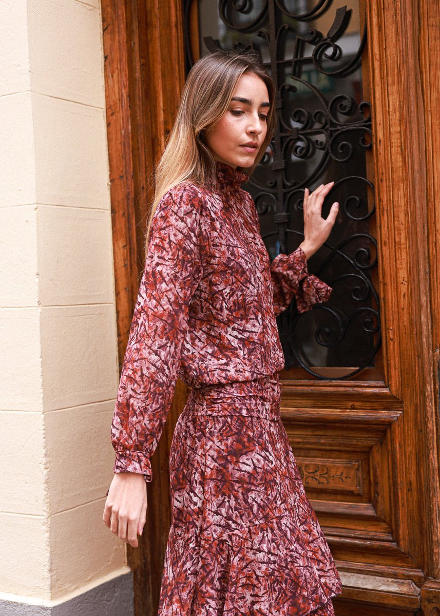 Blusa Rue Rosado Oscuro - MOCCACHICA