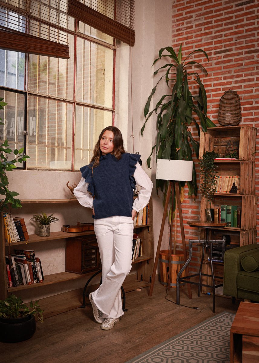 Chaleco Goldie Azul - MOCCACHICA