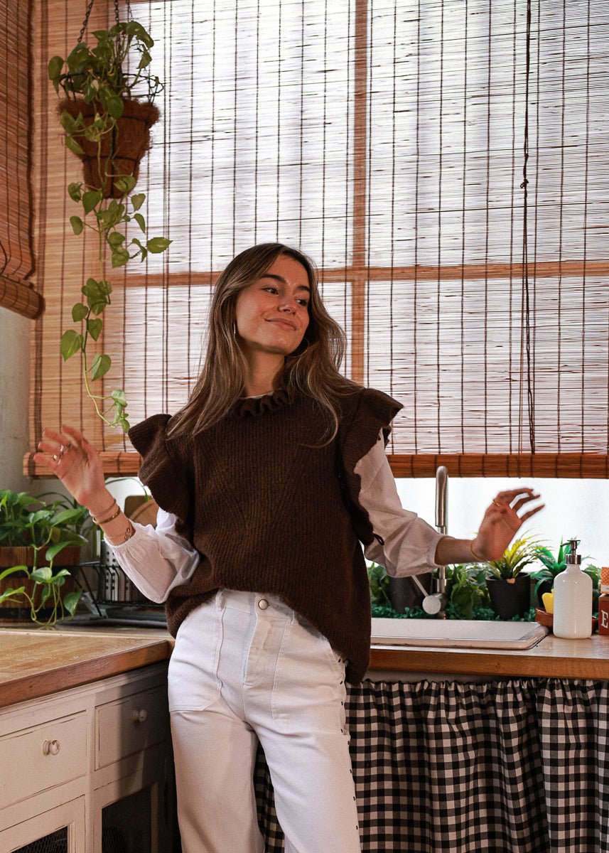 Chaleco Goldie Marrón - MOCCACHICA