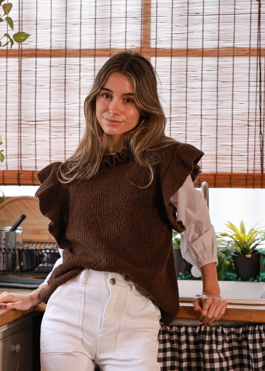 Chaleco Goldie Marrón - MOCCACHICA