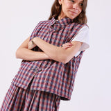 Chaleco Olivia Rosa Oscuro - MOCCACHICA