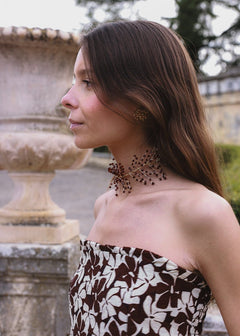 Choker Brielle Rojo Oscuro - MOCCACHICA