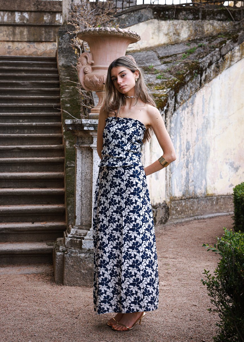 Falda Isla Azul Marino - MOCCACHICA