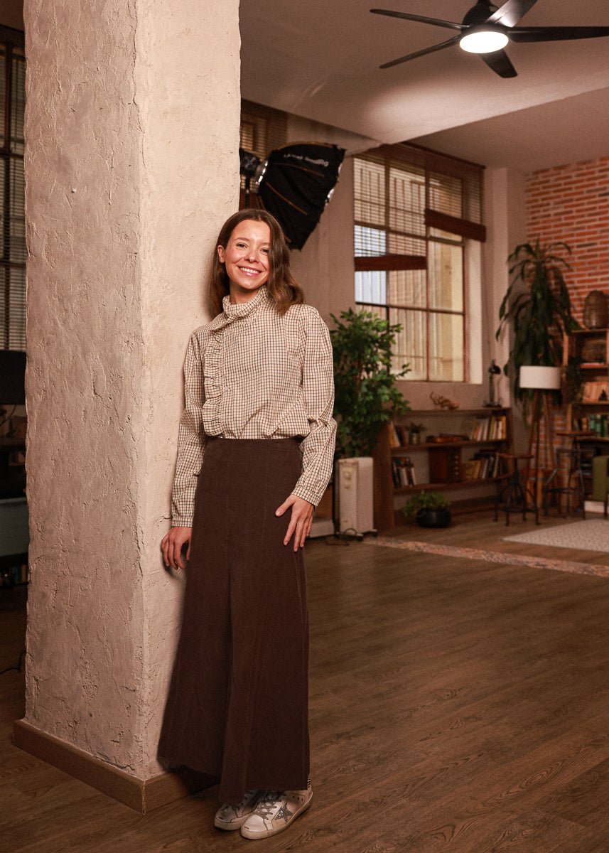 Falda Melinda Marrón - MOCCACHICA