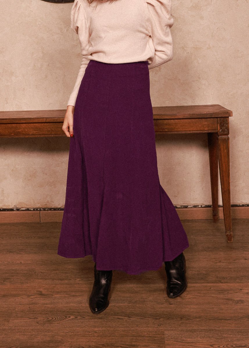 Falda Melinda Morado Oscuro - MOCCACHICA