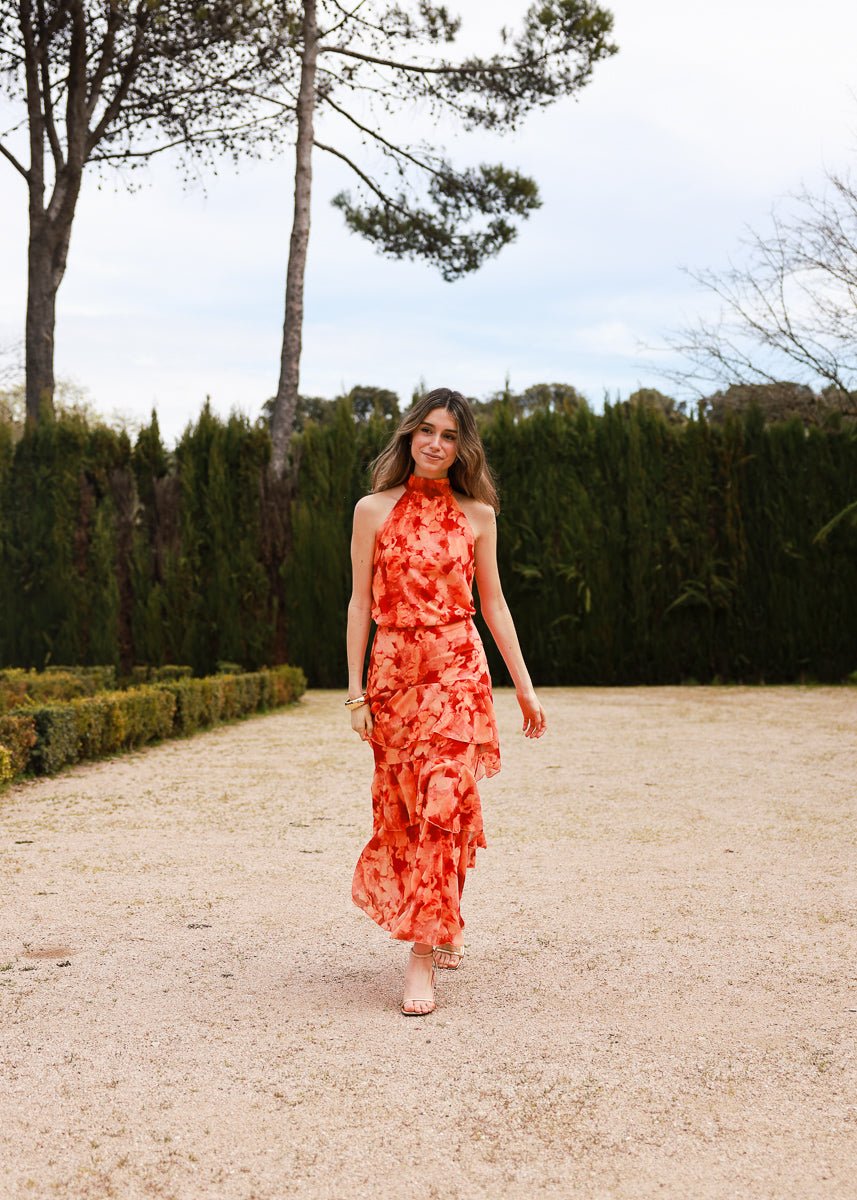 Falda Twila Naranja - MOCCACHICA