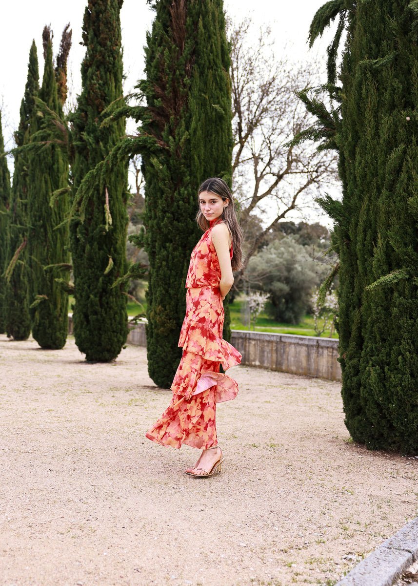 Falda Twila Naranja - MOCCACHICA