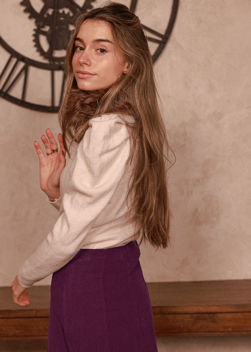 Jersey Klara Blanco Floral - MOCCACHICA