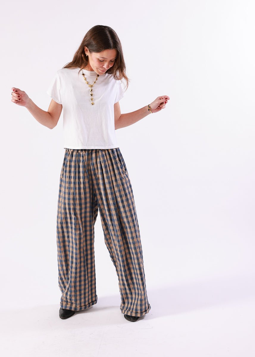 Pantalón Olivia Azul - MOCCACHICA