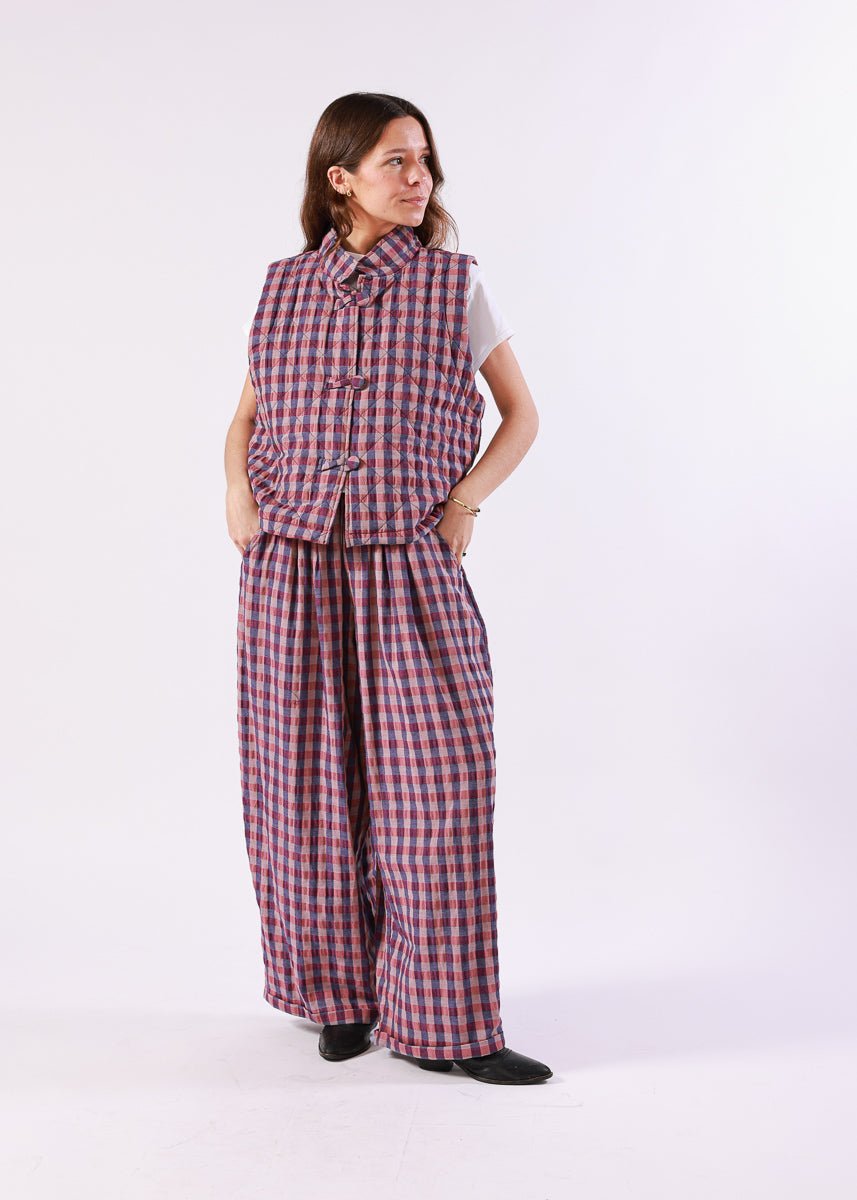 Pantalón Olivia Rosa Oscuro - MOCCACHICA