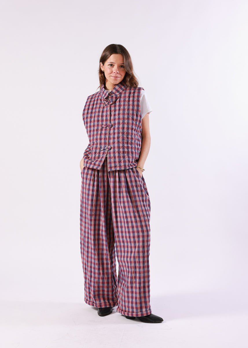 Pantalón Olivia Rosa Oscuro - MOCCACHICA