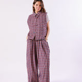 Pantalón Olivia Rosa Oscuro - MOCCACHICA