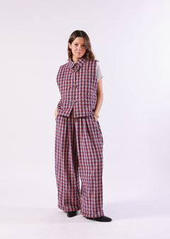 Pantalón Olivia Rosa Oscuro - MOCCACHICA