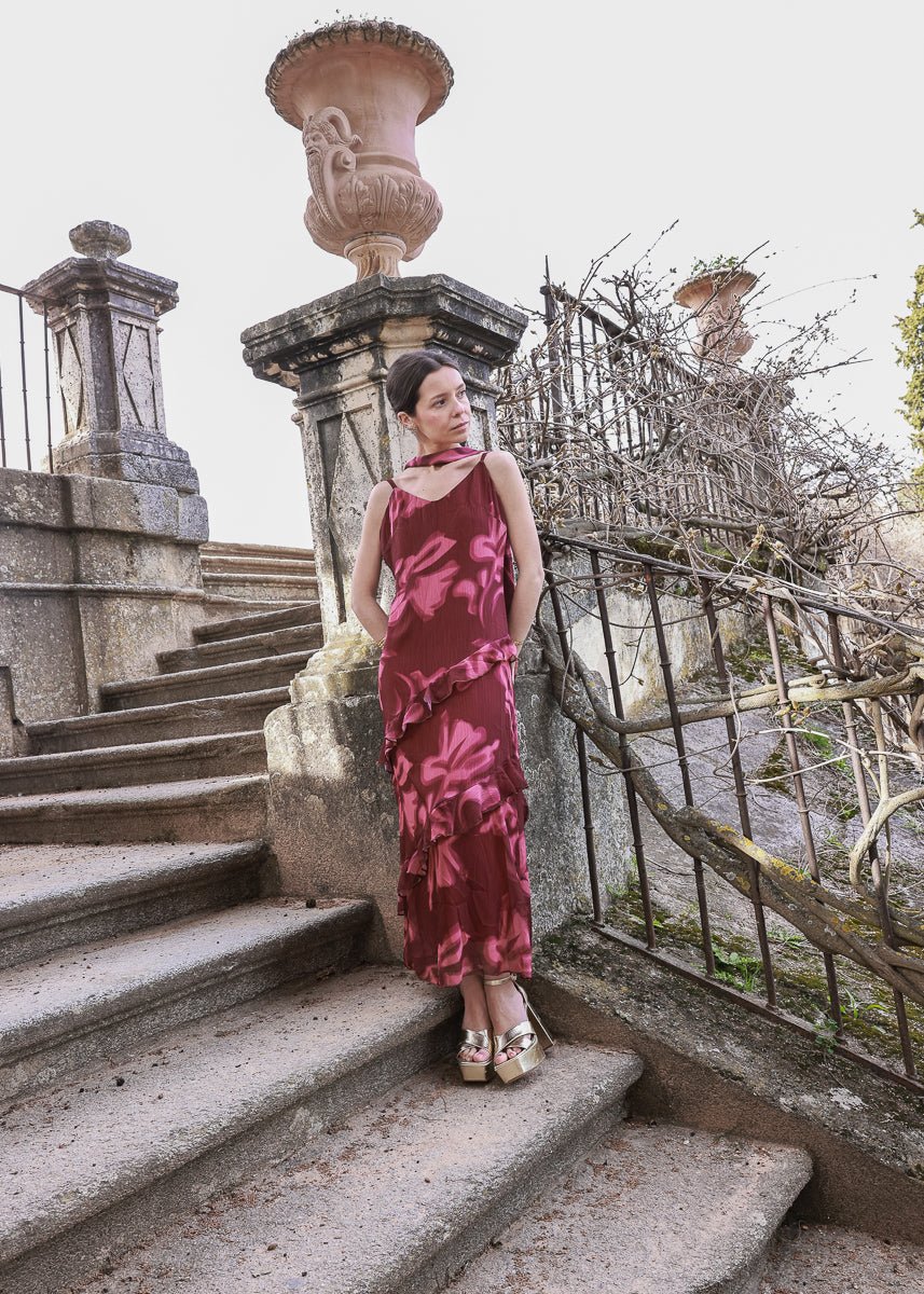 Vestido Sophia Rosado Oscuro - MOCCACHICA